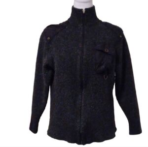 gray Sweater with Pocket Detail